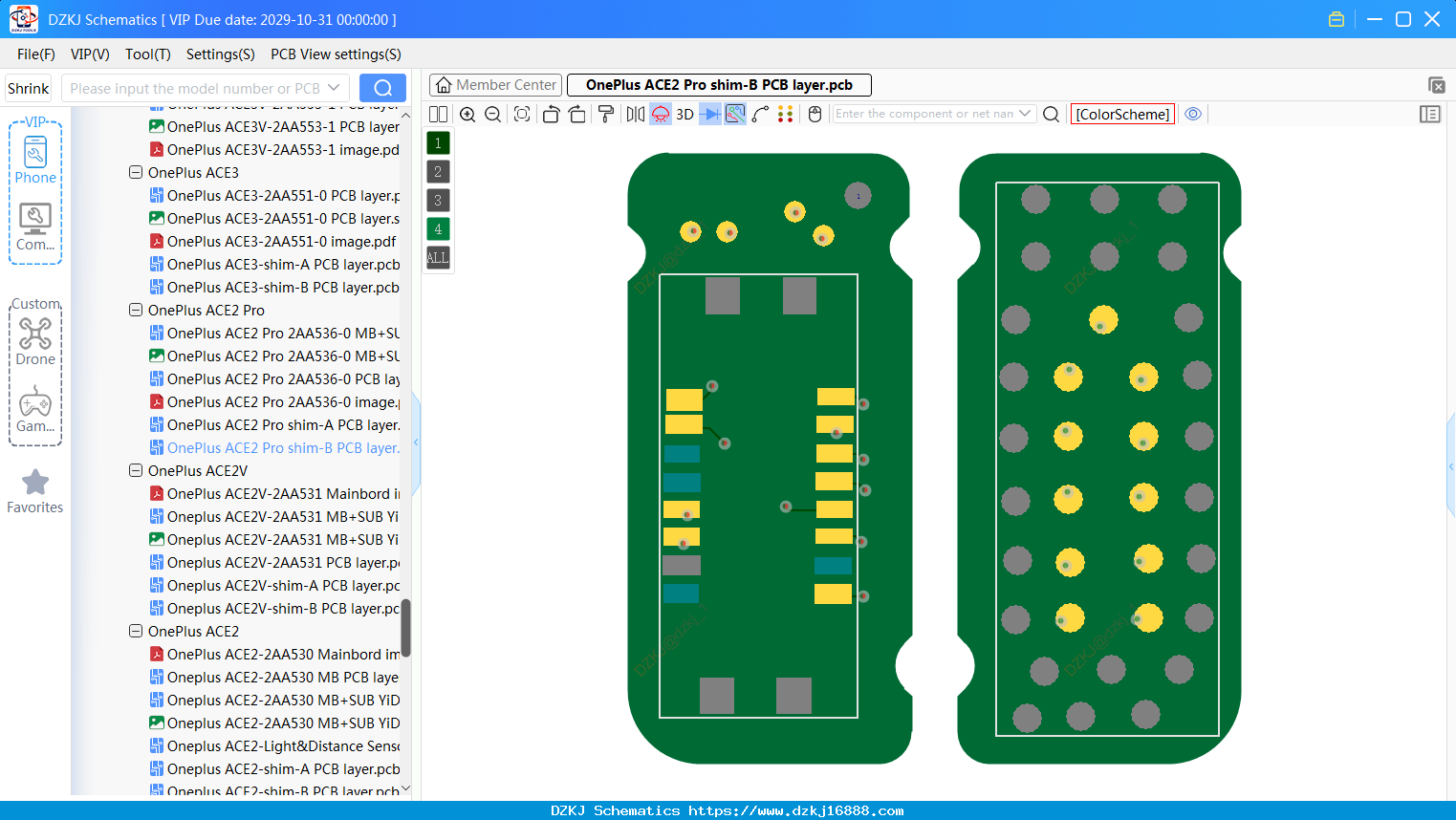 OnePlus ACE2 Pro Shim-B PCB Layer